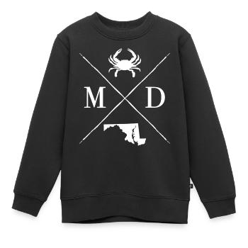 Maryland - Sweat Premium enfant bio - noir - Devant - AI Model Kid Female (0cm)