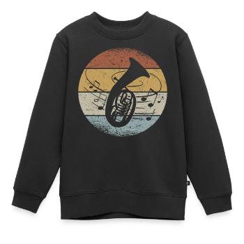 Ténor Cor Musicien Ténor Cor Orchestre Musique à Vent - Sweat Premium enfant bio - noir - Devant - AI Model Kid Female (0cm)