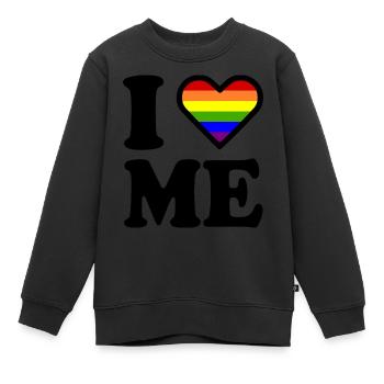 I love me - Kinder Premium Organic Sweatshirt - Schwarz - Vorne - AI Model Kid Female (0cm)