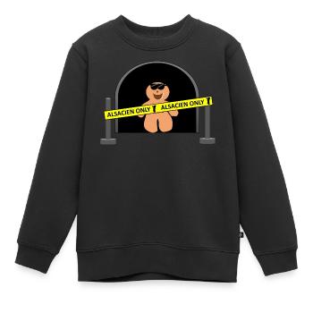 Alsacien Only - Sweat Premium enfant bio - noir - Devant - AI Model Kid Female (0cm)