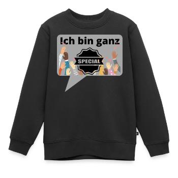 Babysprüche Babykleidung Kinderkleidung - Kinder Premium Organic Sweatshirt - Schwarz - Vorne - AI Model Kid Female (0cm)