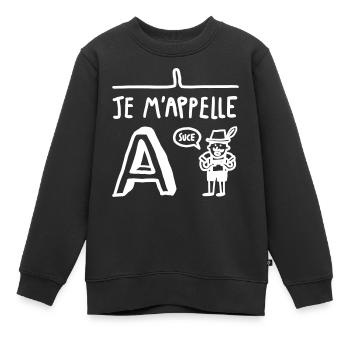 ALEC - Sweat Premium enfant bio - noir - Devant - AI Model Kid Female (0cm)