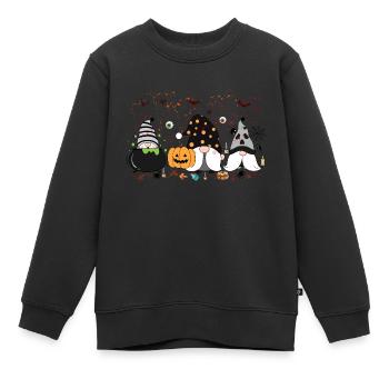 Es ist die Jahreszeit, Halloween-Zwerge, Thanksgiving-Gif - Kinder Premium Organic Sweatshirt - Schwarz - Vorne - AI Model Kid Female (0cm)