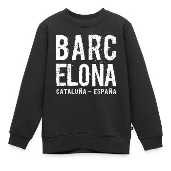 Barcelona, Katalonien, Spanien, Mittelmeer - Kinder Premium Organic Sweatshirt - Schwarz - Vorne - AI Model Kid Female (0cm)