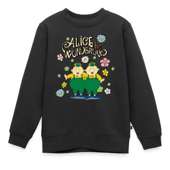 Alice Im Wunderland Tweedledum - Kinder Premium Organic Sweatshirt - Schwarz - Vorne - AI Model Kid Female (0cm)