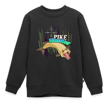 Brochet - Sweat Premium enfant bio - noir - Devant - AI Model Kid Female (0cm)