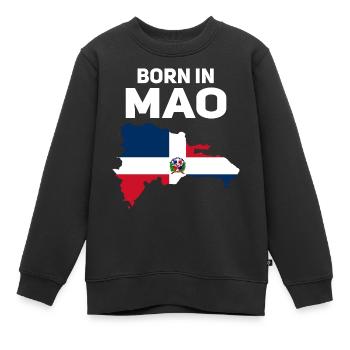 Dominikanische Republik - Kinder Premium Organic Sweatshirt - Schwarz - Vorne - AI Model Kid Female (0cm)