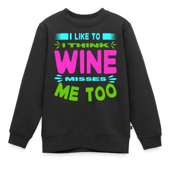 Mère Enceinte Bébé Nourrisson T-shirt Maman - Sweat Premium enfant bio - noir - Devant - AI Model Kid Female (0cm)