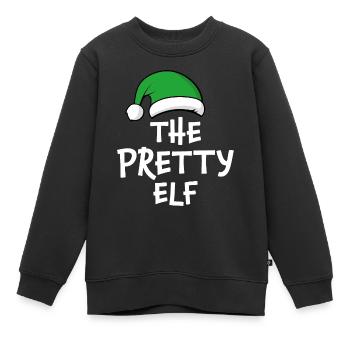 Le Joli Elfe - Sweat Premium enfant bio - noir - Devant - AI Model Kid Female (0cm)