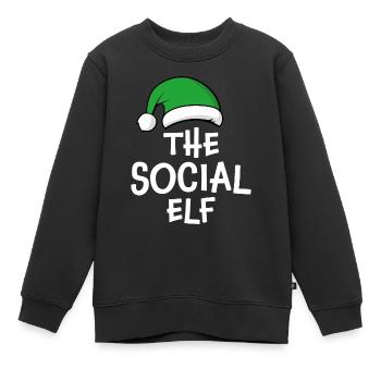 Die soziale Elfe - Kinder Premium Organic Sweatshirt - Schwarz - Vorne - AI Model Kid Female (0cm)