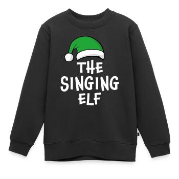 Die singende Elfe - Kinder Premium Organic Sweatshirt - Schwarz - Vorne - AI Model Kid Female (0cm)