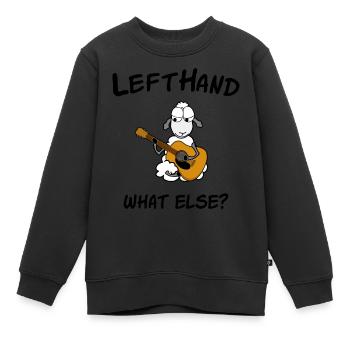 Lefthand what else? Linkshänder Gitarrist - Kinder Premium Organic Sweatshirt - Schwarz - Vorne - AI Model Kid Female (0cm)