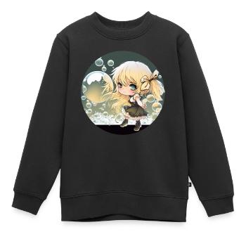 Seifenblasen Mädchen - Kinder Premium Organic Sweatshirt - Schwarz - Vorne - AI Model Kid Female (0cm)