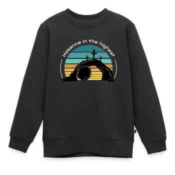 Hosanna in der höchsten - Kinder Premium Organic Sweatshirt - Schwarz - Vorne - AI Model Kid Female (0cm)