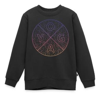 Yoga Yogi Namaste Design - Kinder Premium Organic Sweatshirt - Schwarz - Vorne - AI Model Kid Female (0cm)