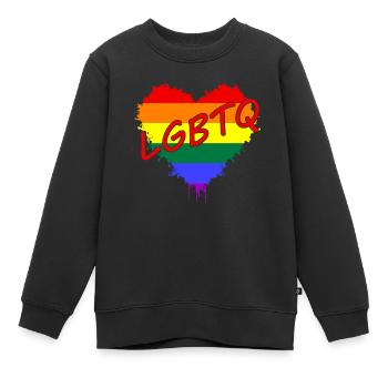 LGBTQ CSD Love - Kinder Premium Organic Sweatshirt - Schwarz - Vorne - AI Model Kid Female (0cm)