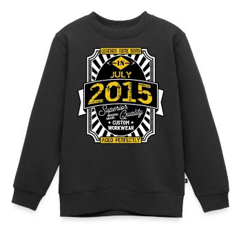 2015 JULI - Kinder Premium Organic Sweatshirt - Schwarz - Vorne - AI Model Kid Female (0cm)