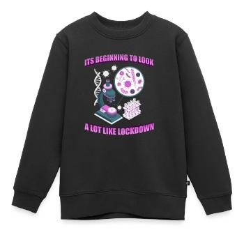 Biologie Biologe Mikroskop - Kinder Premium Organic Sweatshirt - Schwarz - Vorne - AI Model Kid Female (0cm)