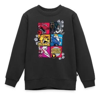 Power Rangers Alle Fünf Zords - Kinder Premium Organic Sweatshirt - Schwarz - Vorne - AI Model Kid Female (0cm)
