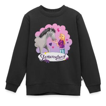 Sternenschweif Und Laura Mit Vielen Herzen - Kinder Premium Organic Sweatshirt - Schwarz - Vorne - AI Model Kid Female (0cm)