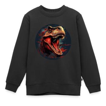 Dinosaur Dinosaurs Design - Kids Premium Organic Sweatshirt - black - Front - AI Model Kid Female (0cm)
