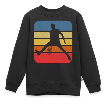Tennisspieler Tennisschläger Tennisplatz Geschenk - Kinder Premium Organic Sweatshirt - Schwarz - Vorne - AI Model Kid Female (0cm)