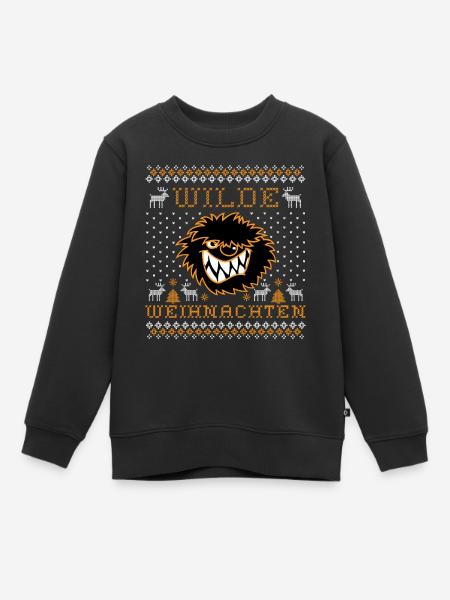 Die Wilden Kerle Wilde Weihnachten Ugly Christmas - Kinder Premium Organic Sweatshirt - Schwarz - Vorne