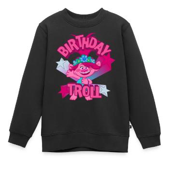Trolls Birthday Troll Poppy - Kinder Premium Organic Sweatshirt - Schwarz - Vorne - AI Model Kid Female (0cm)