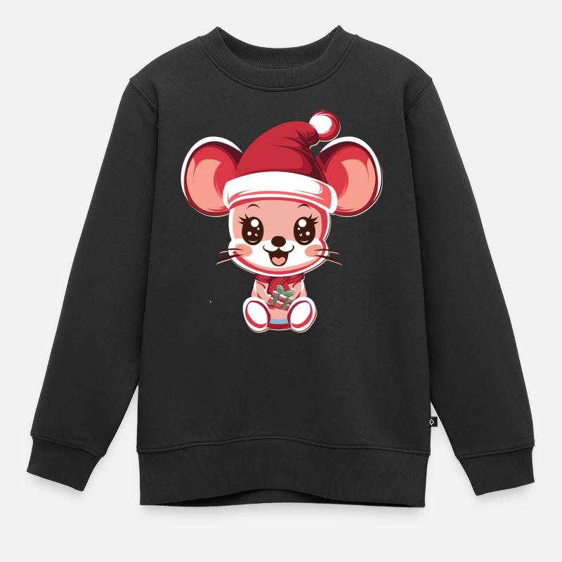 « Joyeux chat - Sweat Premium enfant bio - noir