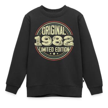 1982 Birthday Parties, ein legendärer Jahrgang - Kinder Premium Organic Sweatshirt - Schwarz - Vorne - AI Model Kid Female (0cm)