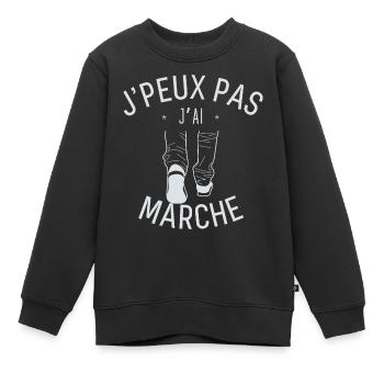 J peux pas j ai marche - Sweat Premium enfant bio - noir - Devant - AI Model Kid Female (0cm)