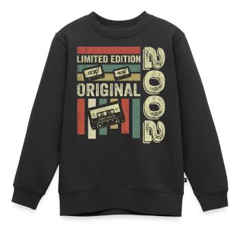 Millésime 2002 - citation d’anniversaire rétro 2002 - Sweat Premium enfant bio - noir - Devant - AI Model Kid Female (0cm)