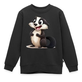 Frechdachs - Wildtier - Kinder Premium Organic Sweatshirt - Schwarz - Vorne - AI Model Kid Female (0cm)