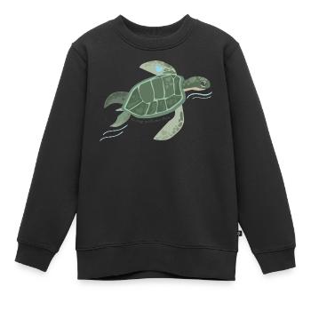 Turtle, Swimming, Going with the flow - Kids Premium Organic Sweatshirt - black - Front - AI Model Kid Female (0cm)