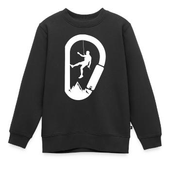 Mousqueton Climber - Sweat Premium enfant bio - noir - Devant - AI Model Kid Female (0cm)