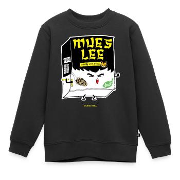 mueslee-studio haka - Kinder Premium Organic Sweatshirt - Schwarz - Vorne - AI Model Kid Female (0cm)