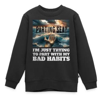 Mer de séparation ? Vêtements chrétiens drôles - Sweat Premium enfant bio - noir - Devant - AI Model Kid Female (0cm)
