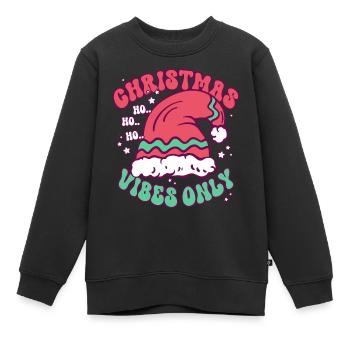Weihnachten Weihnachtsstimmung - Kinder Premium Organic Sweatshirt - Schwarz - Vorne - AI Model Kid Female (0cm)