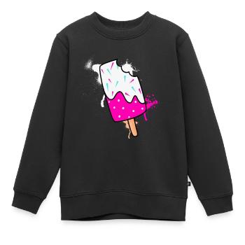 Eiscreme - Kinder Premium Organic Sweatshirt - Schwarz - Vorne - AI Model Kid Female (0cm)