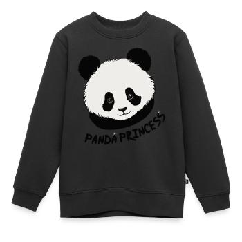 Panda Bär Kinder Panda Princess Mädchen - Kinder Premium Organic Sweatshirt - Schwarz - Vorne - AI Model Kid Female (0cm)
