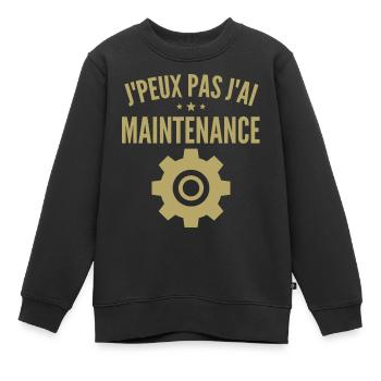 Maintenance informatique - Sweat Premium enfant bio - noir - Devant - AI Model Kid Female (0cm)