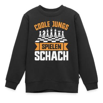 Schach Jungs Schachspieler Jungen - Kinder Premium Organic Sweatshirt - Schwarz - Vorne - AI Model Kid Female (0cm)