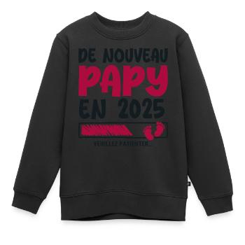 2025 wieder Opa - Kinder Premium Organic Sweatshirt - Schwarz - Vorne - AI Model Kid Female (0cm)