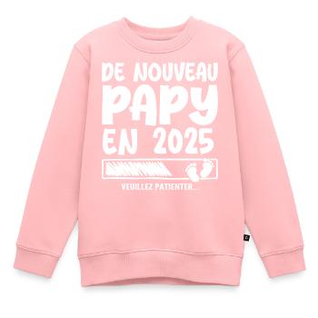 2025 wieder Opa - Kinder Premium Organic Sweatshirt - Rosa - Vorne - AI Model Kid Female (0cm)