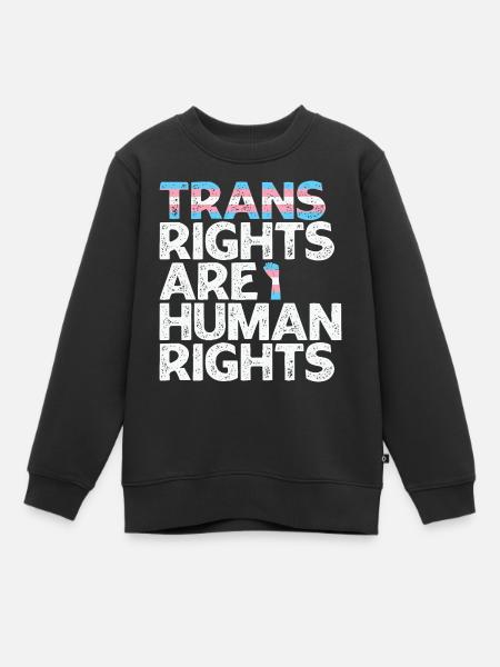 Trans-Rechte sind Menschenrechte - Kinder Premium Organic Sweatshirt - Schwarz