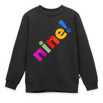 NINE 9 YEARS 9TH BIRTHDAY - Kids Premium Organic Sweatshirt - black - Front - AI Model Kid Female (0cm)
