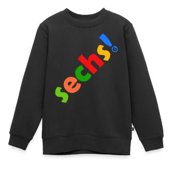 SECHS 6 JAHRE 6. GEBURTSTAG - Kinder Premium Organic Sweatshirt - Schwarz - Vorne - AI Model Kid Female (0cm)