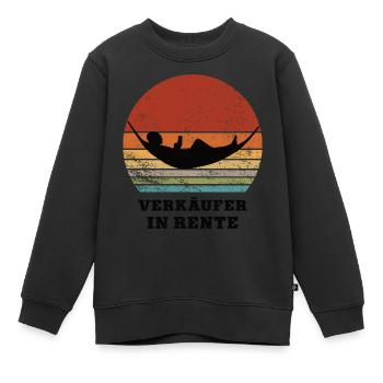 Rente Verkäufer Rentner Pension Ruhestand Verkauf - Kinder Premium Organic Sweatshirt - Schwarz - Vorne - AI Model Kid Female (0cm)