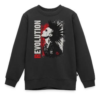 Punkrock Mädchen Revolution - Kinder Premium Organic Sweatshirt - Schwarz - Vorne - AI Model Kid Female (0cm)