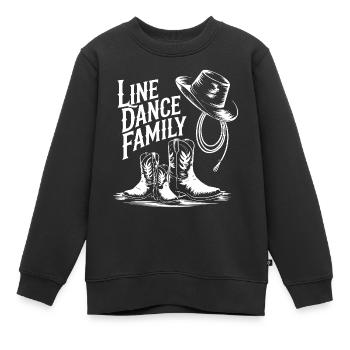 Bottes de cowboy familiales en ligne - Sweat Premium enfant bio - noir - Devant - AI Model Kid Female (0cm)